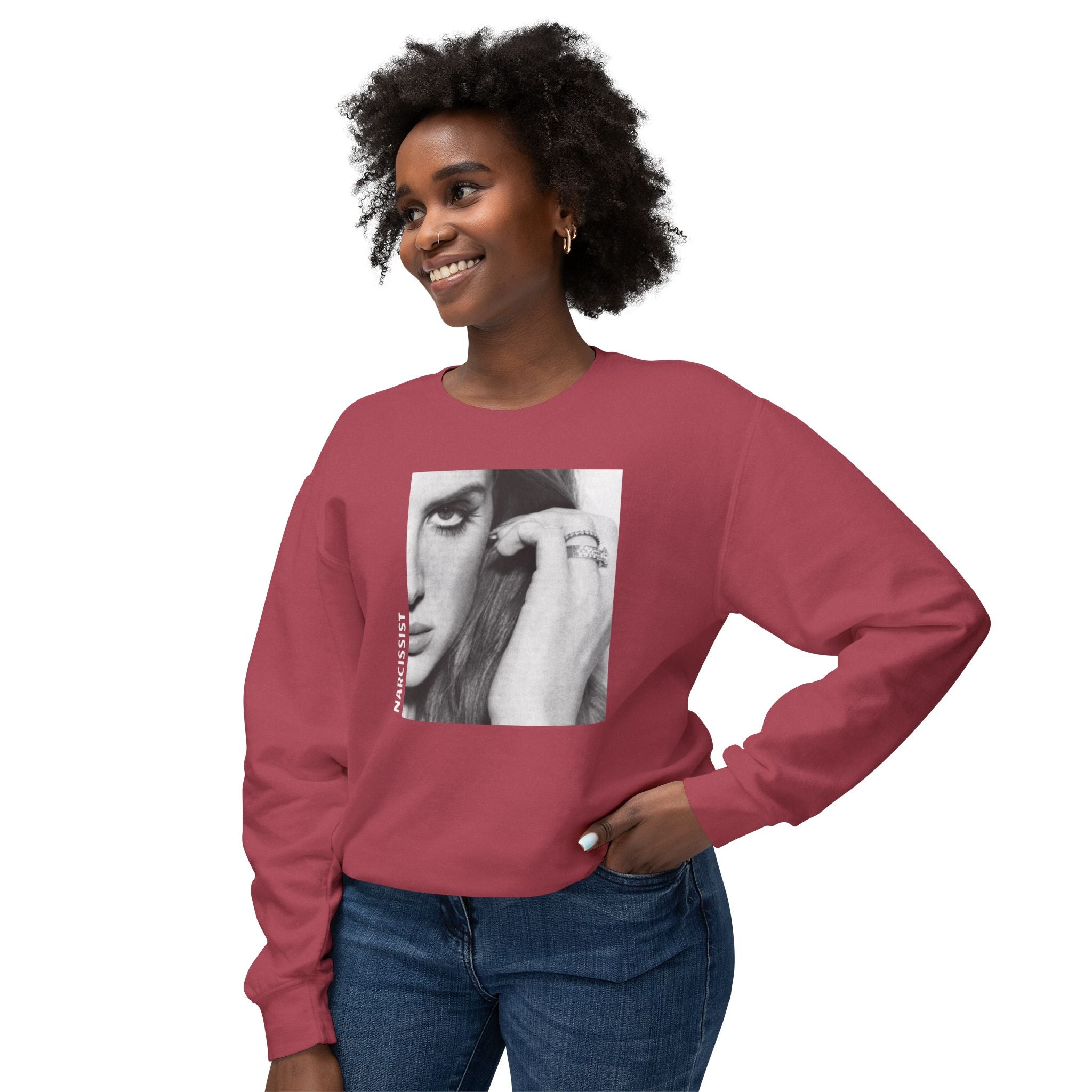 'Narcissist' Crewneck Sweatshirt - Unisex Lightweight Autumn Vibes