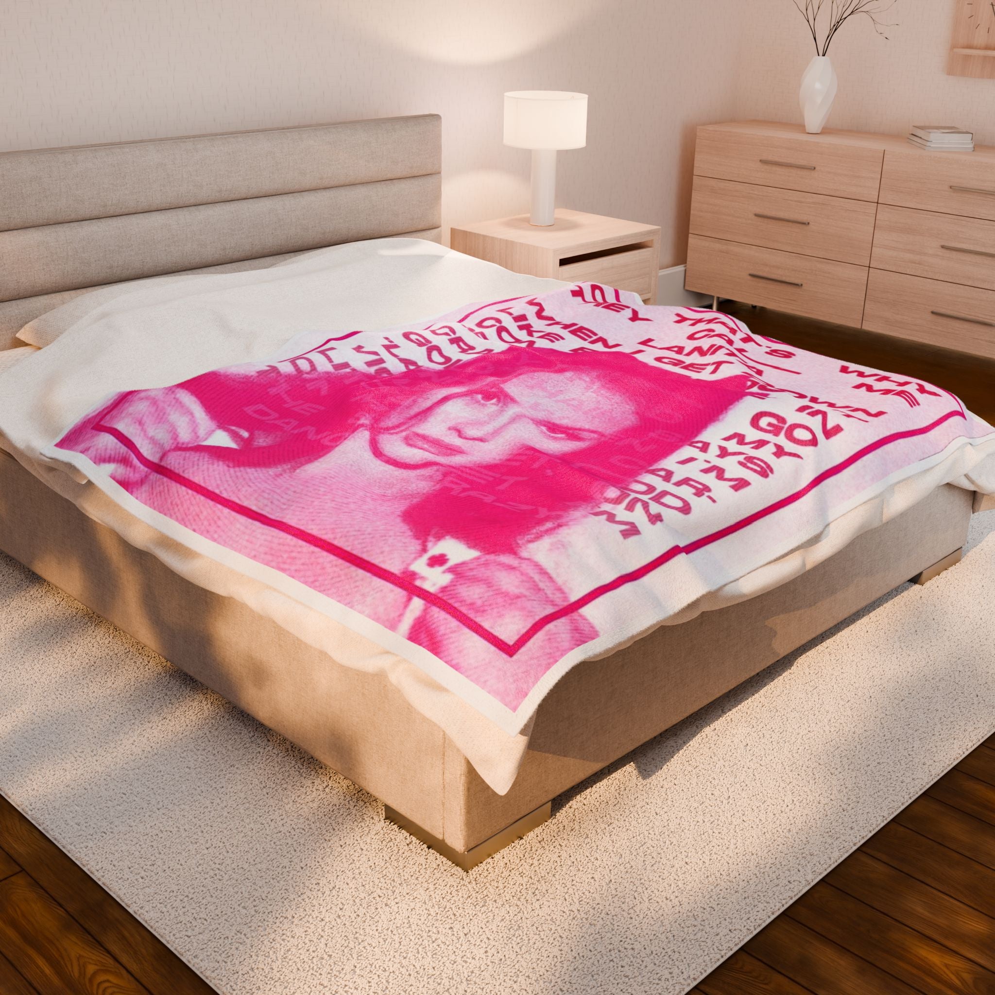 Lana Del Rey Cozy Statement Velveteen Plush Blanket