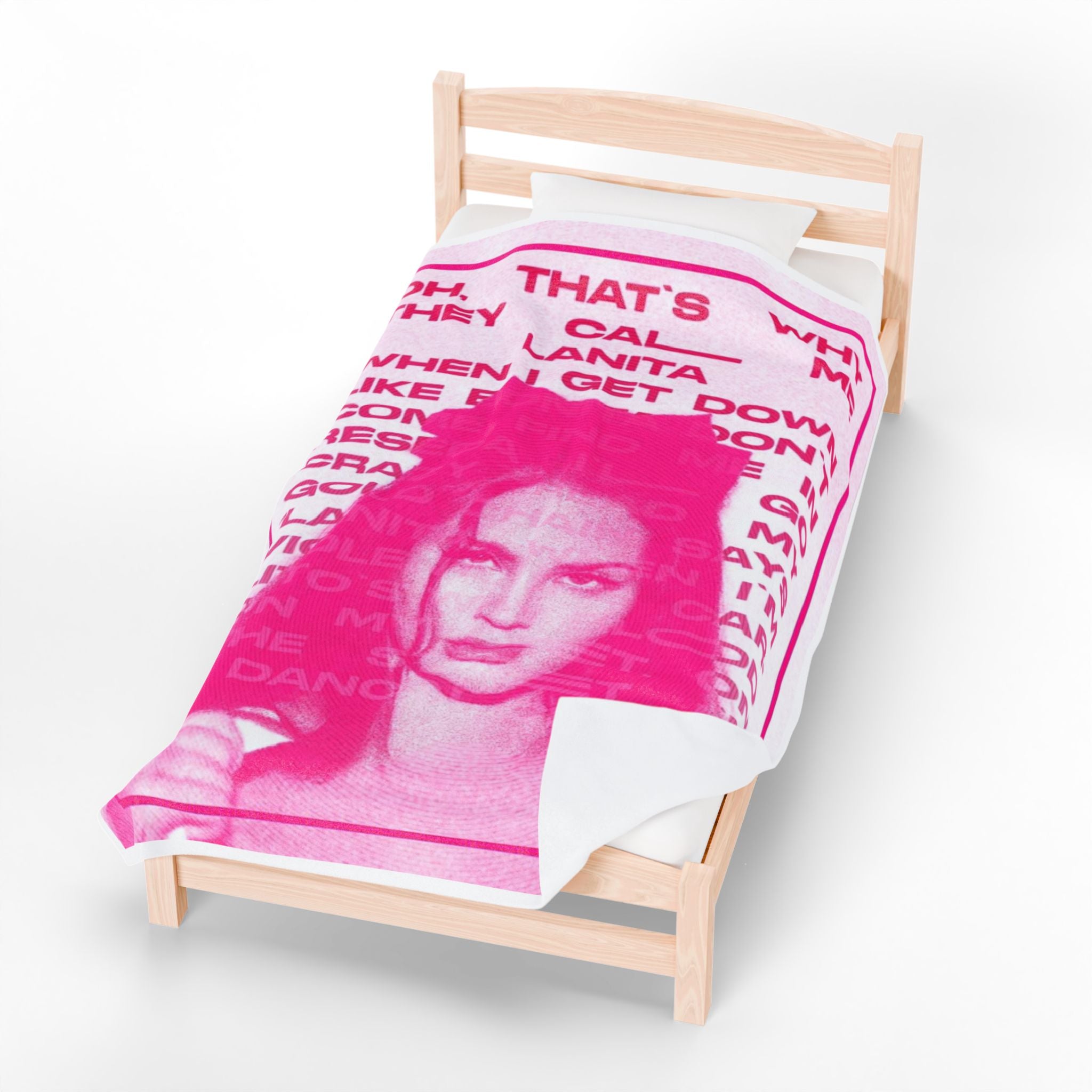 Lana Del Rey Cozy Statement Velveteen Plush Blanket