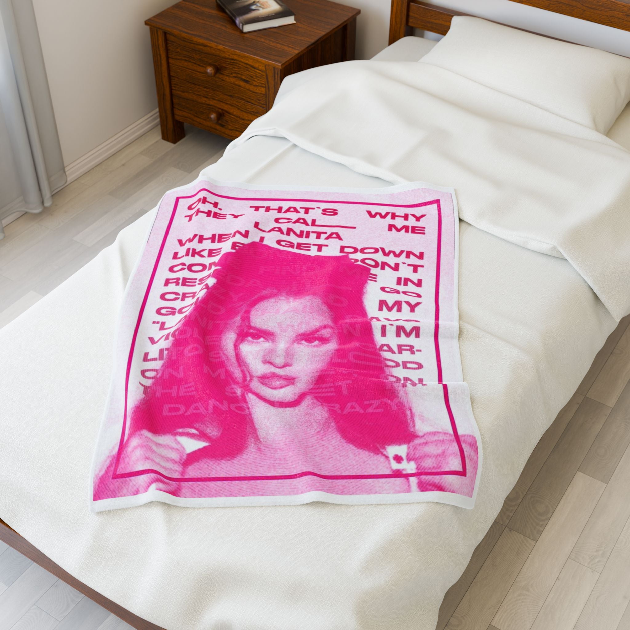 Lana Del Rey Cozy Statement Velveteen Plush Blanket