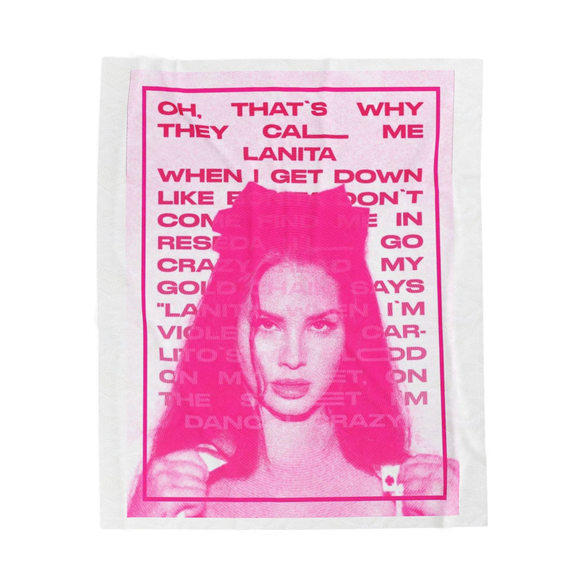 Lana Del Rey Cozy Statement Velveteen Plush Blanket