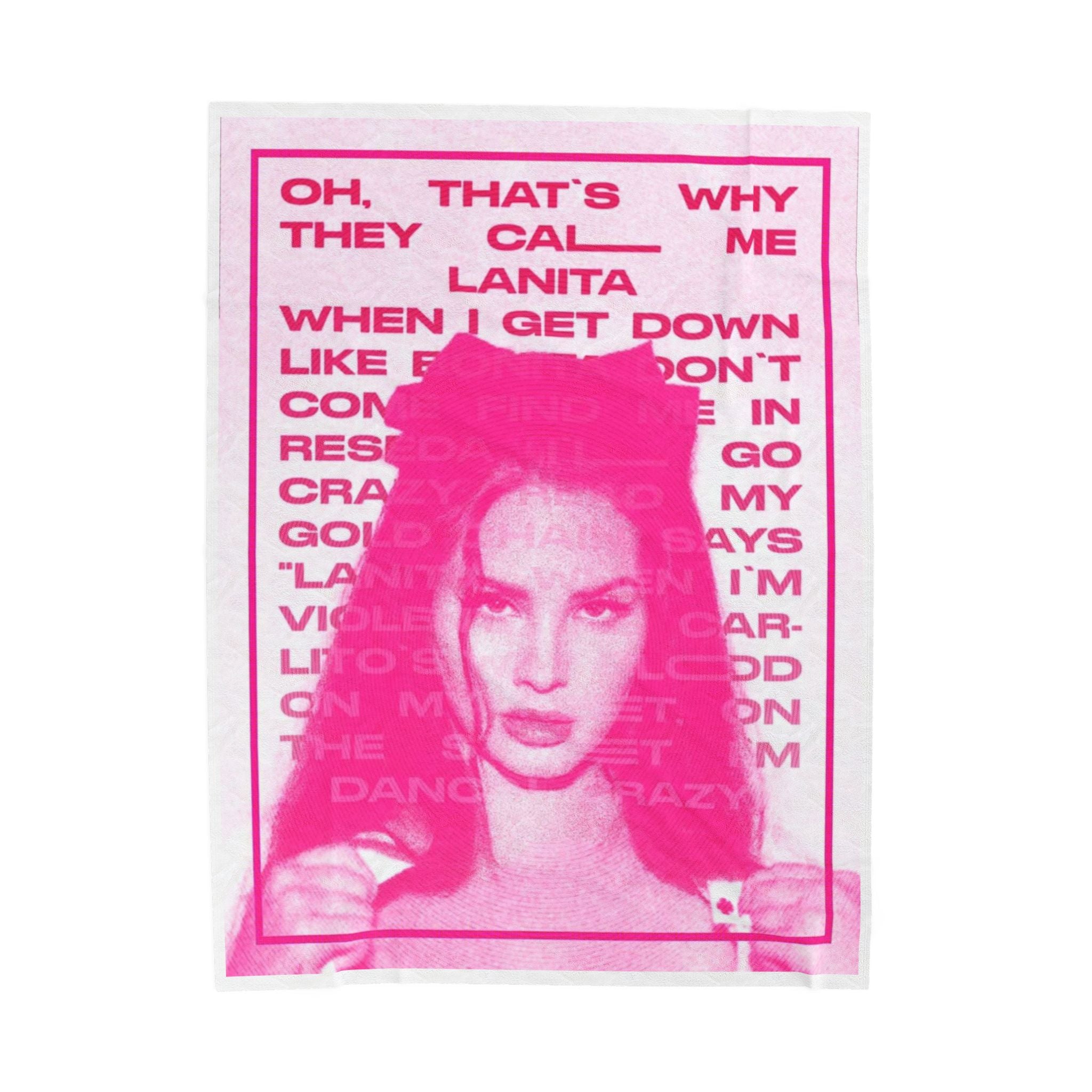 Lana Del Rey Cozy Statement Velveteen Plush Blanket