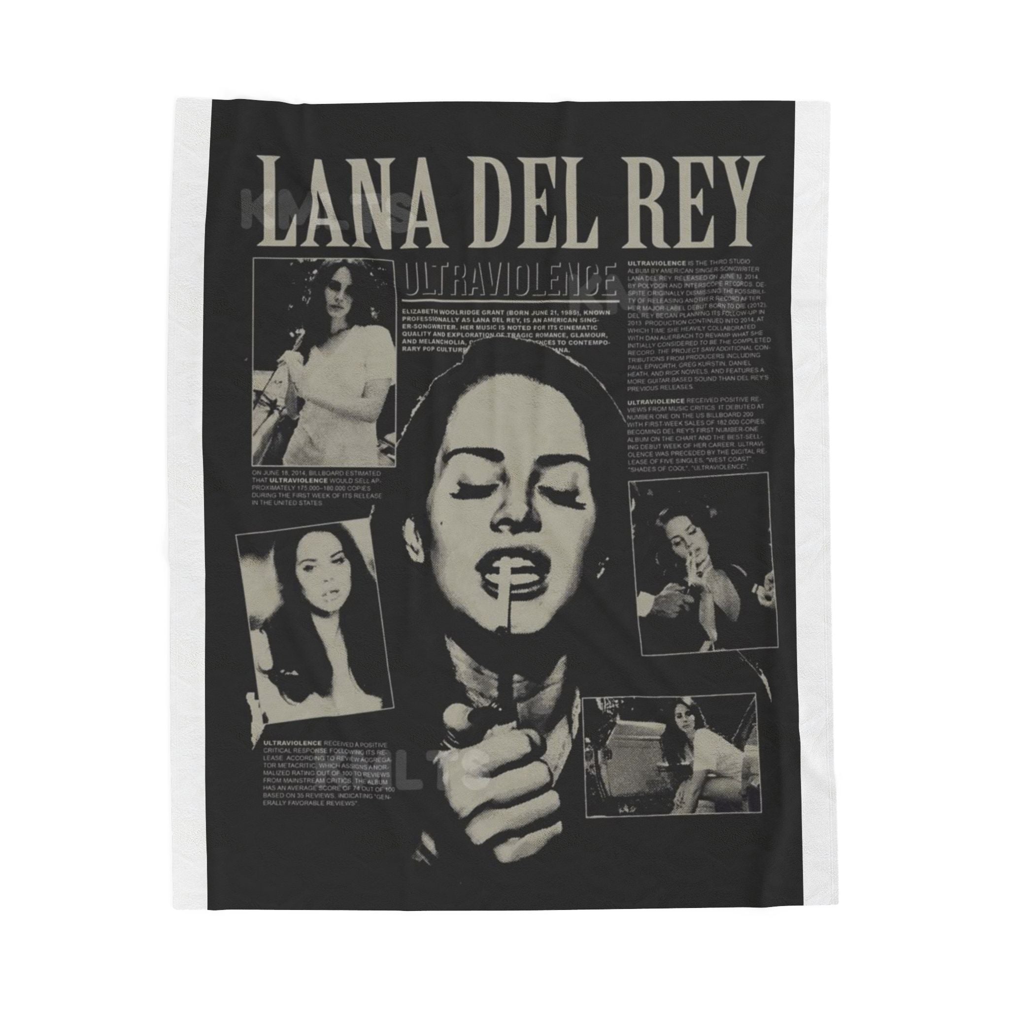 Lana Del Rey Ultraviolence Velveteen Plush Blanket