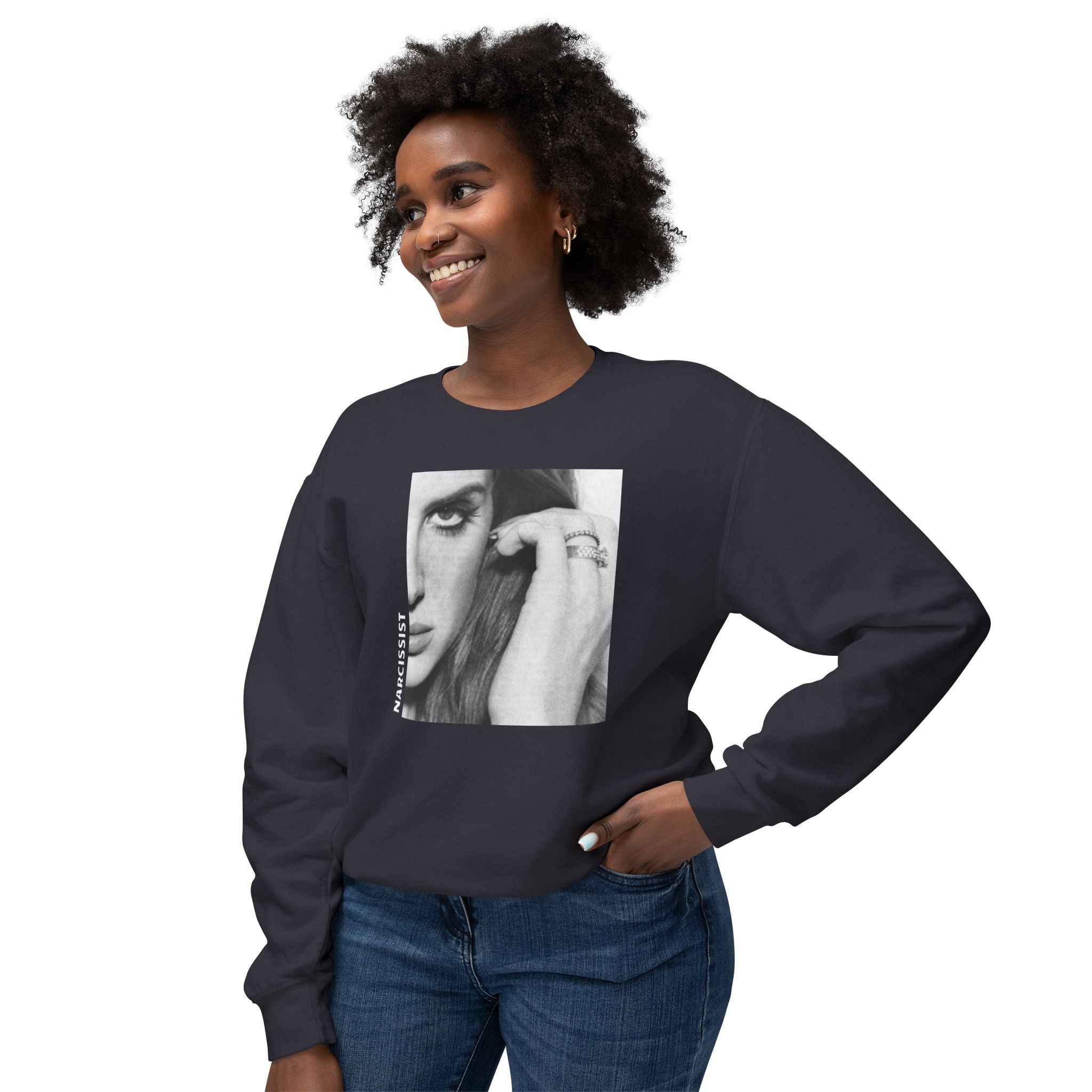 'Narcissist' Crewneck Sweatshirt - Unisex Lightweight Autumn Vibes
