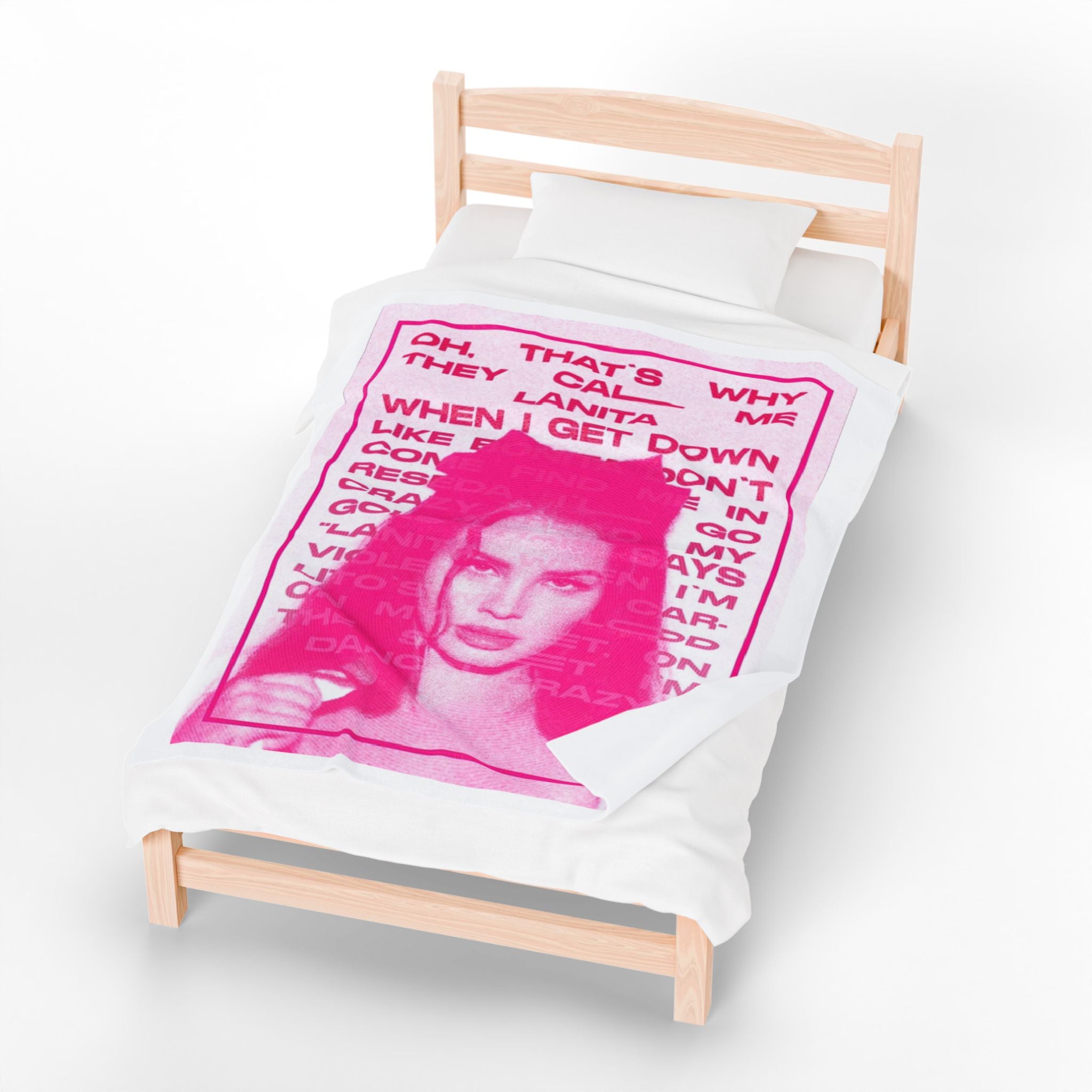 Lana Del Rey Cozy Statement Velveteen Plush Blanket