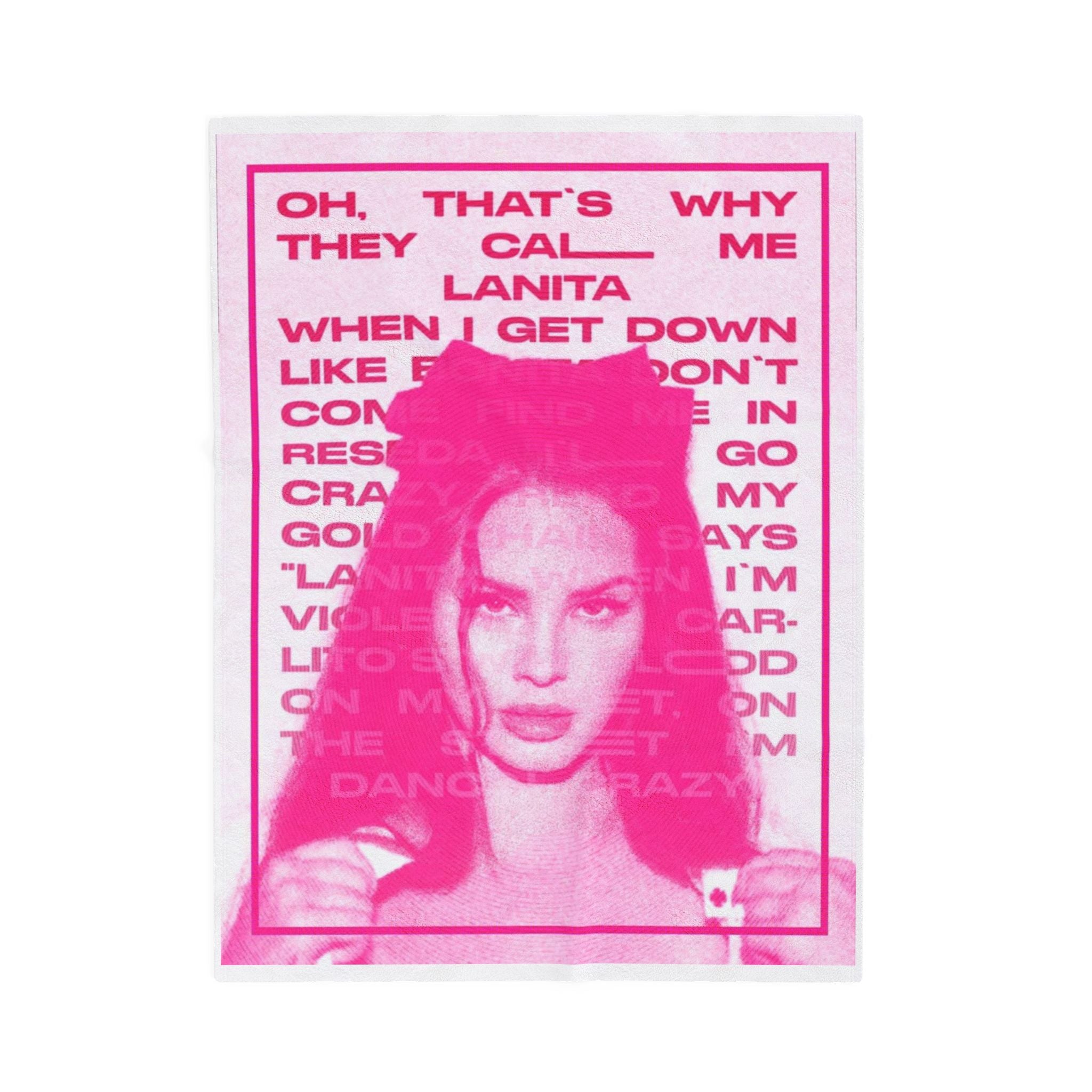 Lana Del Rey Cozy Statement Velveteen Plush Blanket