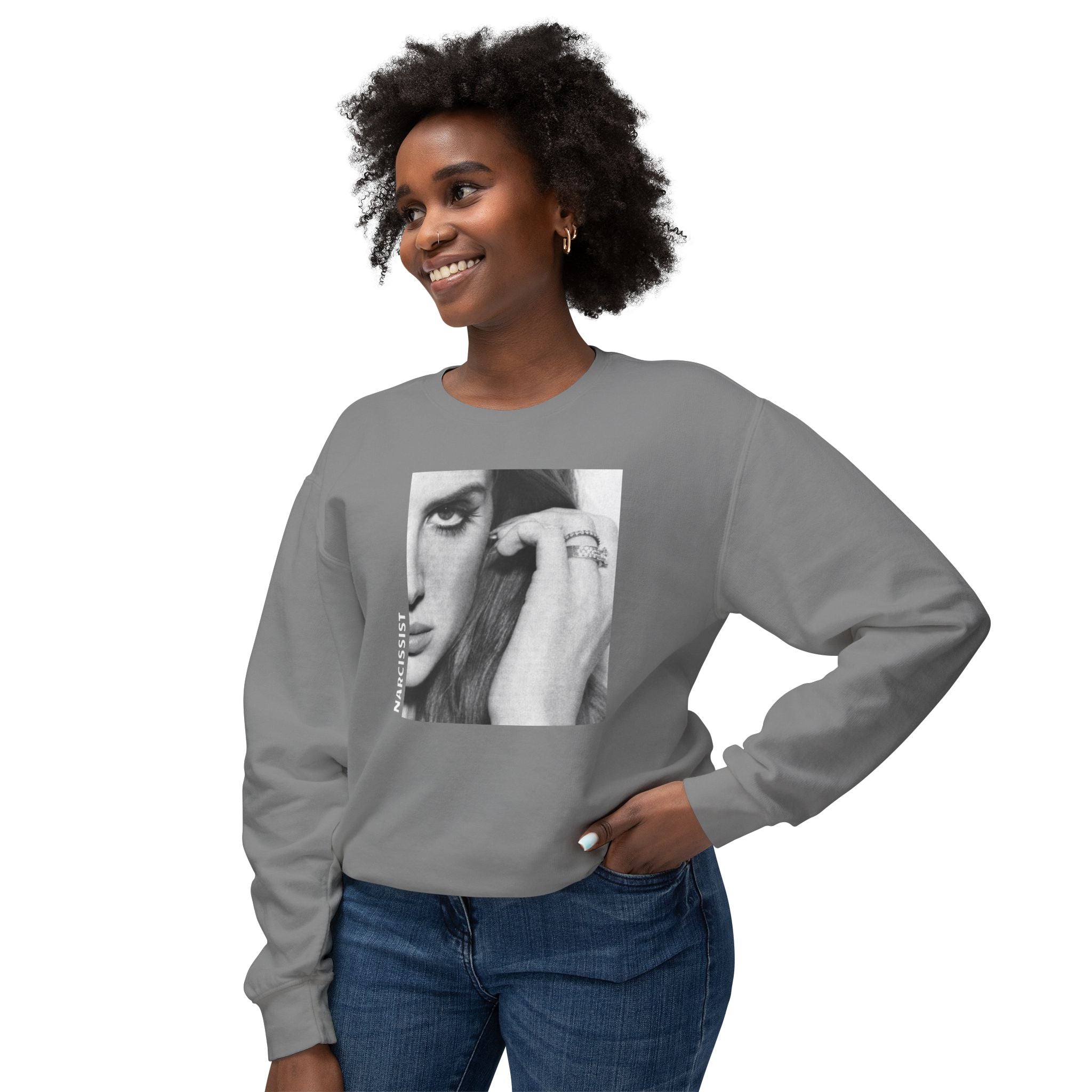 'Narcissist' Crewneck Sweatshirt - Unisex Lightweight Autumn Vibes