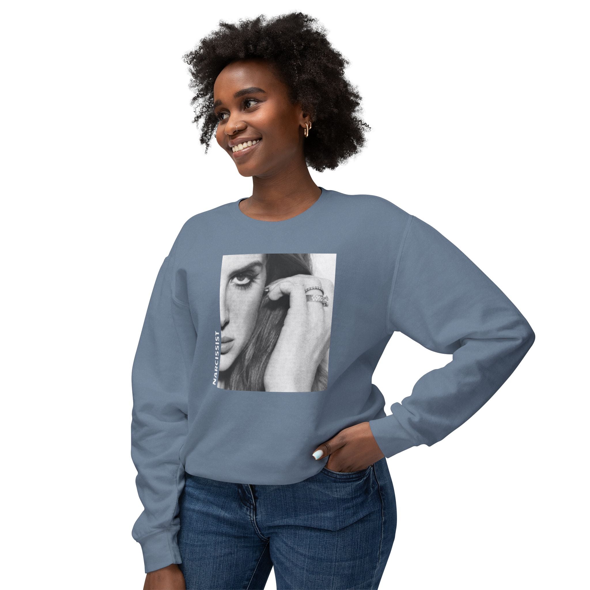 'Narcissist' Crewneck Sweatshirt - Unisex Lightweight Autumn Vibes