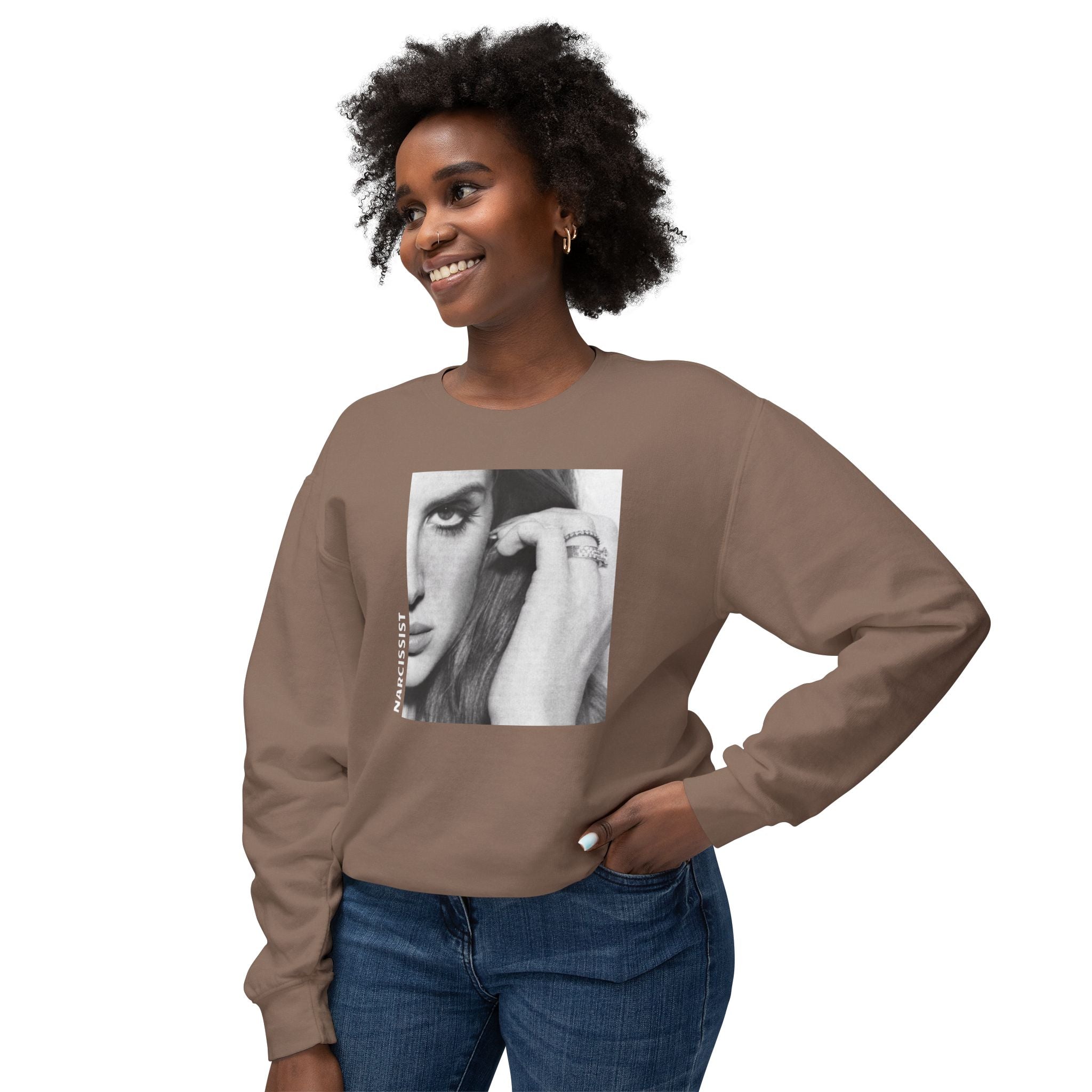'Narcissist' Crewneck Sweatshirt - Unisex Lightweight Autumn Vibes